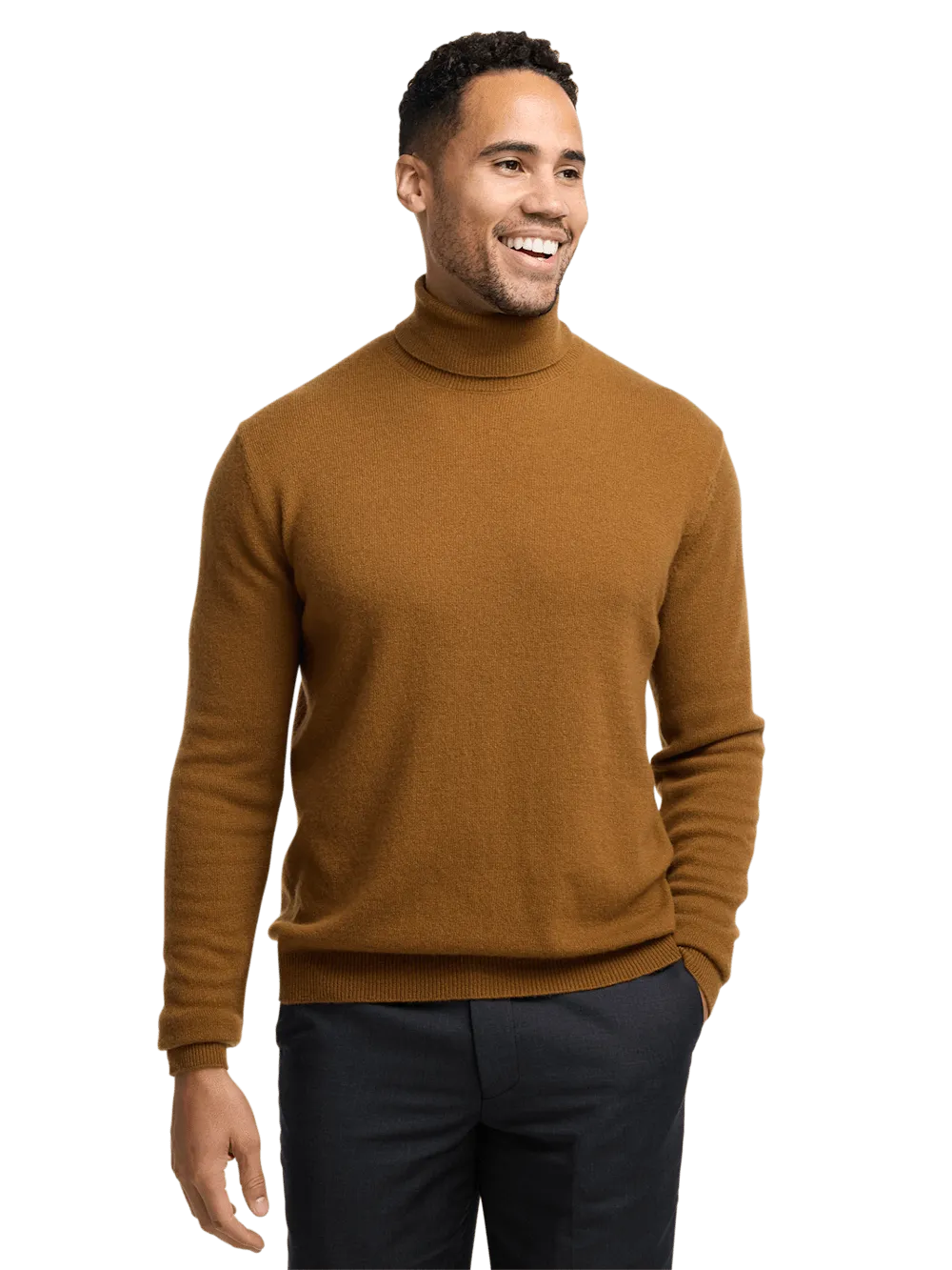 Cashmere Turtleneck Sweater - Brown