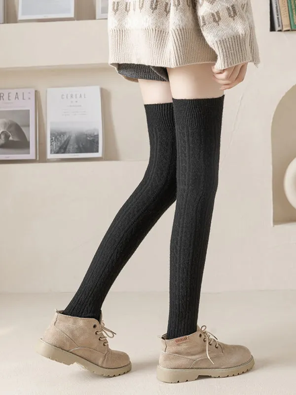 Casual Keep Warm Solid Color Leg Warmers Accessories