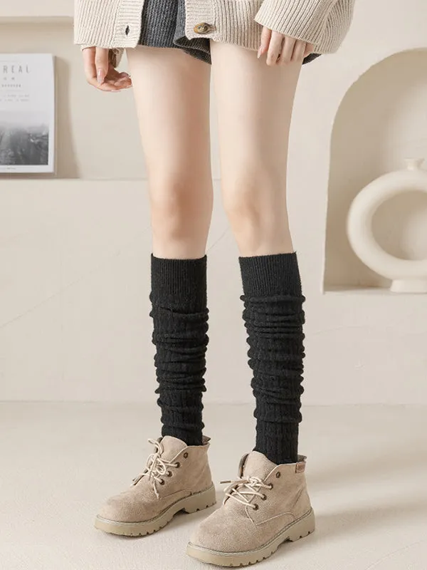 Casual Keep Warm Solid Color Leg Warmers Accessories