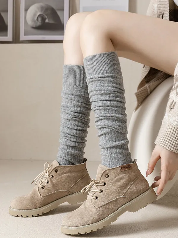 Casual Keep Warm Solid Color Leg Warmers Accessories