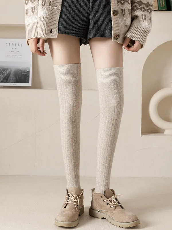 Casual Keep Warm Solid Color Leg Warmers Accessories