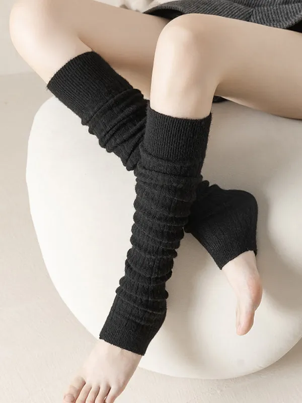 Casual Keep Warm Solid Color Leg Warmers Accessories