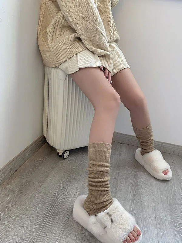 Casual Solid Color Leg Warmers Accessories