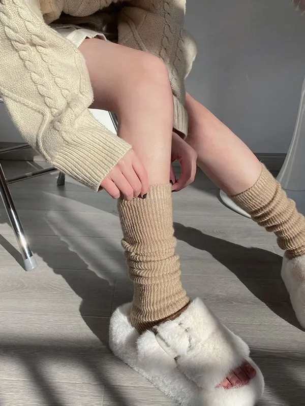 Casual Solid Color Leg Warmers Accessories