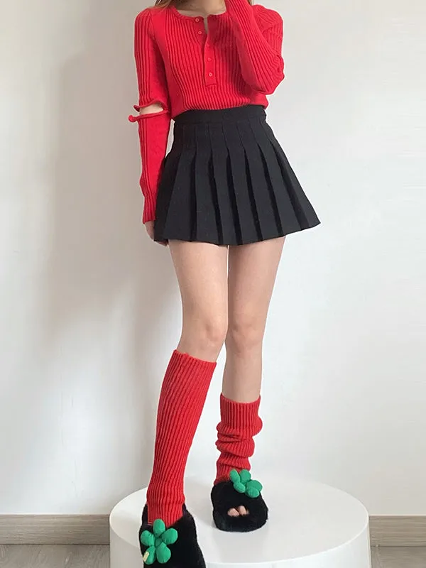 Casual Solid Color Leg Warmers Accessories