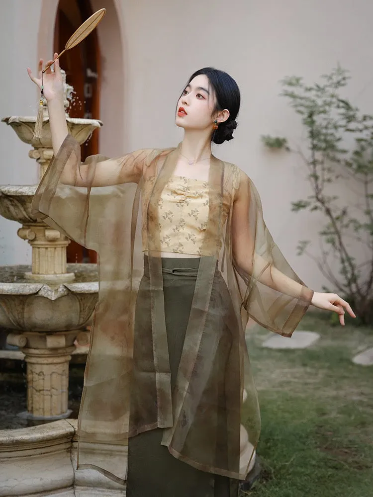 Cedarwood Modern Tang Style Hanfu