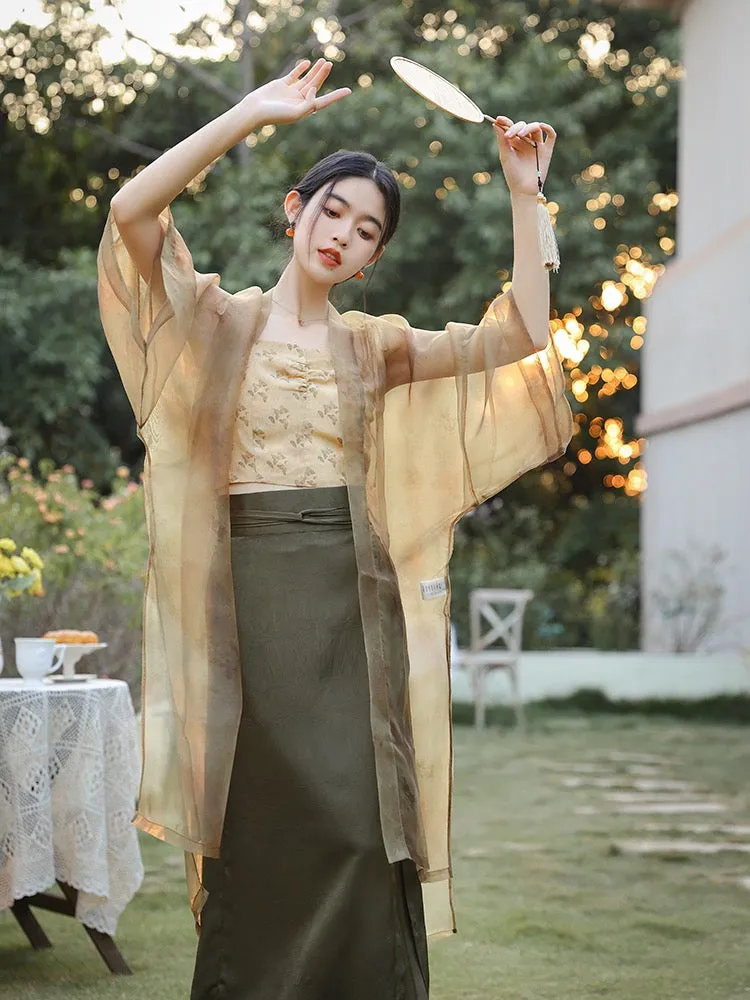 Cedarwood Modern Tang Style Hanfu