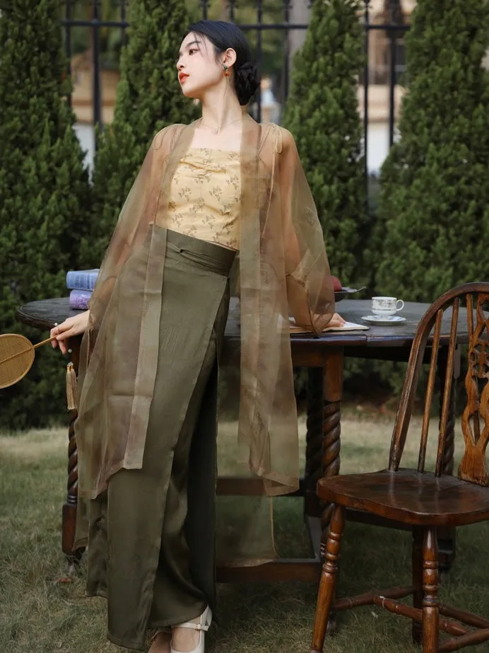 Cedarwood Modern Tang Style Hanfu