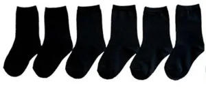 children's ankle socks - black - size 4-6 Case of 360