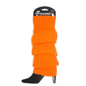 Chunky Knit Leg Warmers - Orange