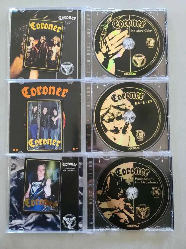 CORONER - R.I.P.   Collector Card (*NEW-GOLD MAX CD, 2022, Brutal Planet) elite Swiss Thrash Metal