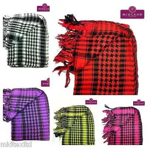 Cotton Checkered Arab Keffiyeh Shemagh Arafat Scarf Stole Neck Wrap M14 Mtex