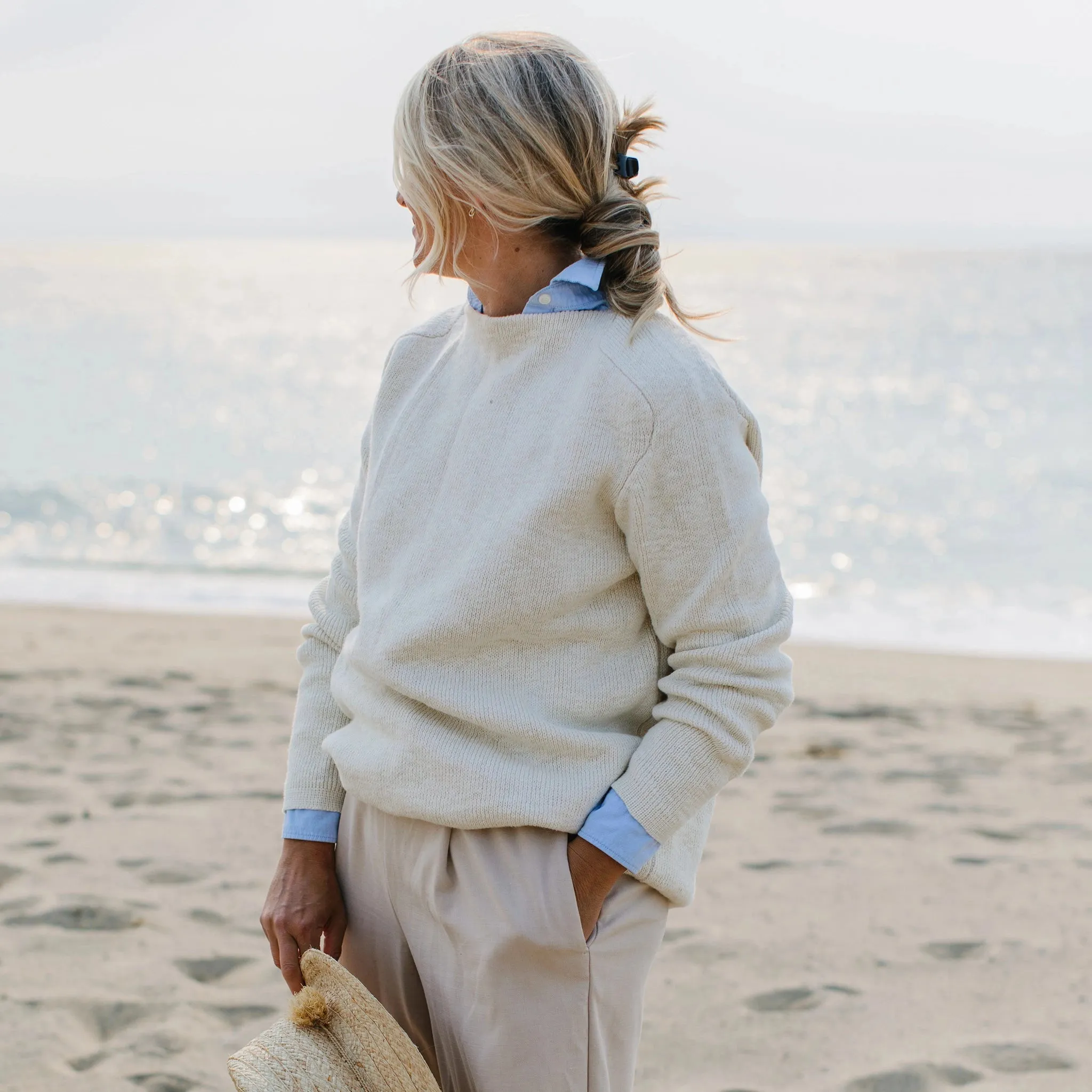 Cream Boatneck Sweater