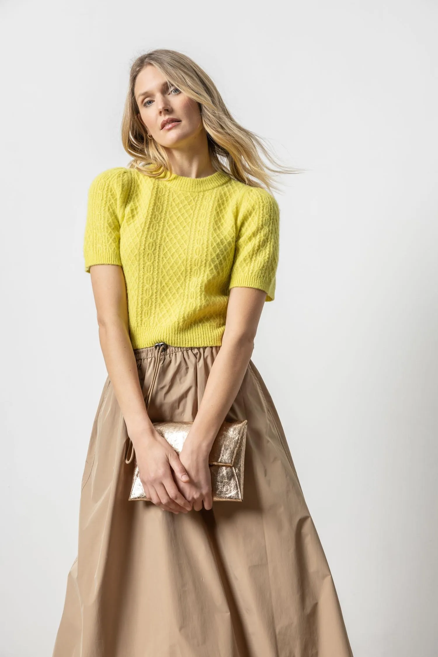 Cropped Cable Sweater