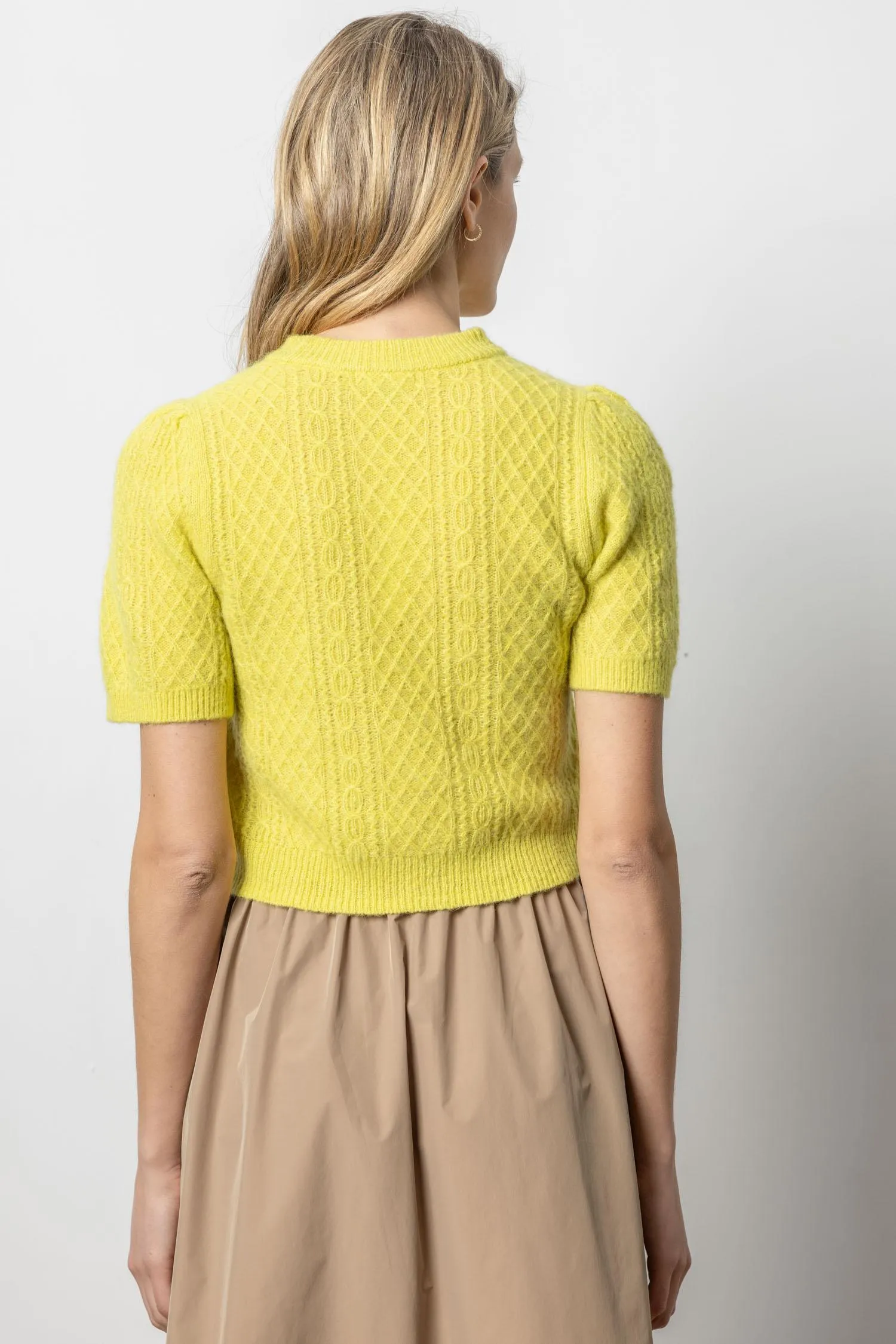 Cropped Cable Sweater