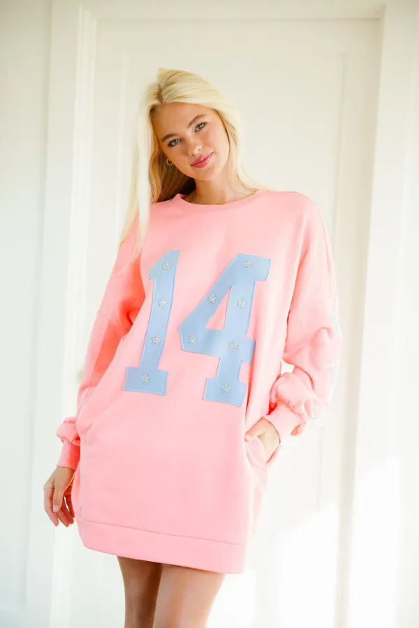 CUSTOM NUMBER PATCH PULLOVER DRESS