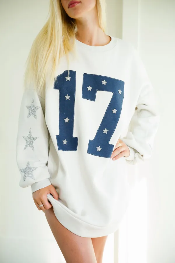 CUSTOM NUMBER PATCH PULLOVER DRESS