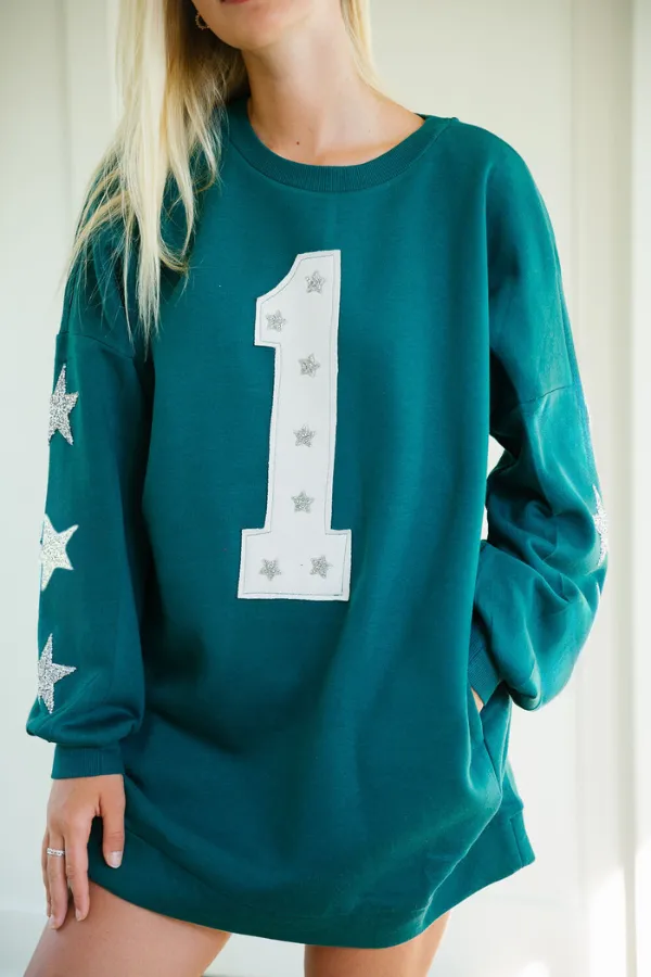 CUSTOM NUMBER PATCH PULLOVER DRESS