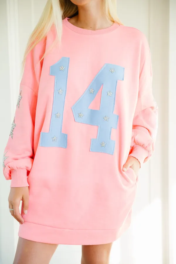 CUSTOM NUMBER PATCH PULLOVER DRESS