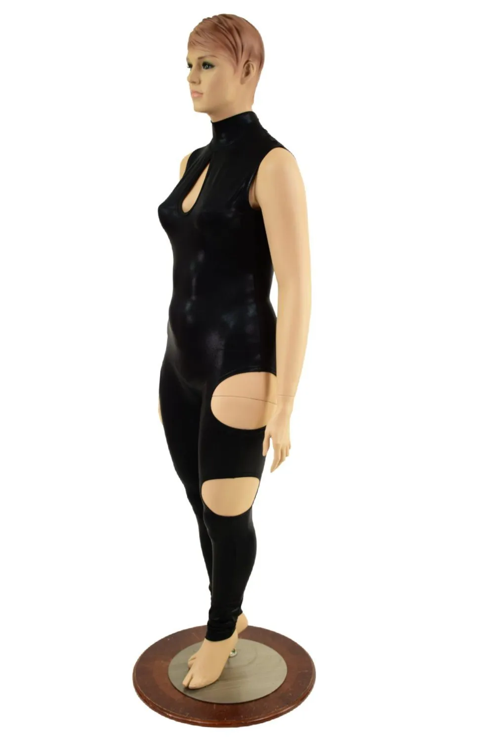 Cutout Catsuit in Black Mystique