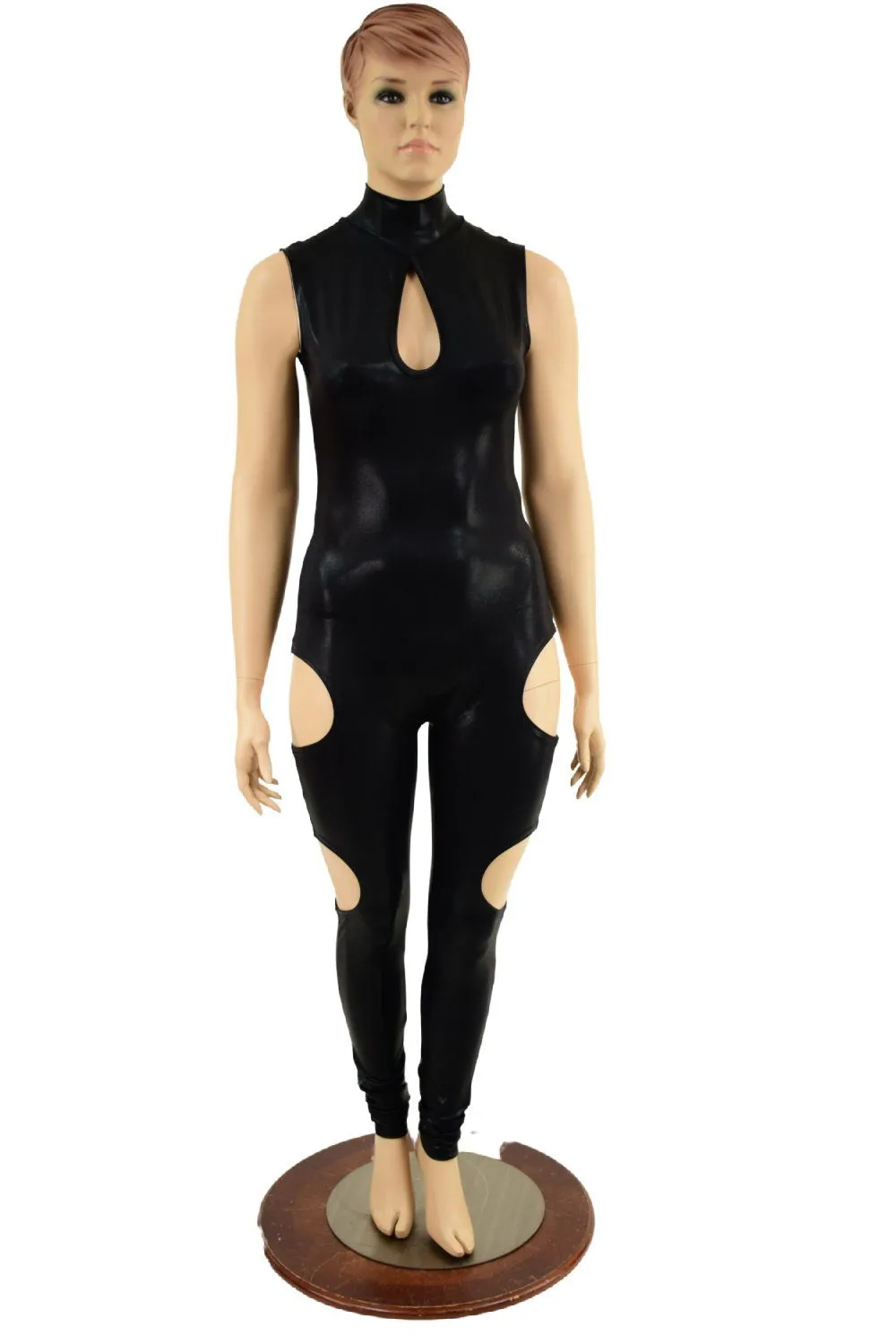 Cutout Catsuit in Black Mystique