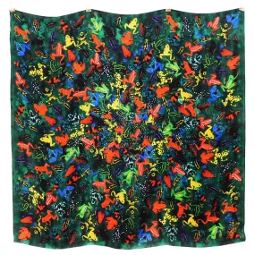 Dendrobatidae Dart Frog Print Silk Scarf