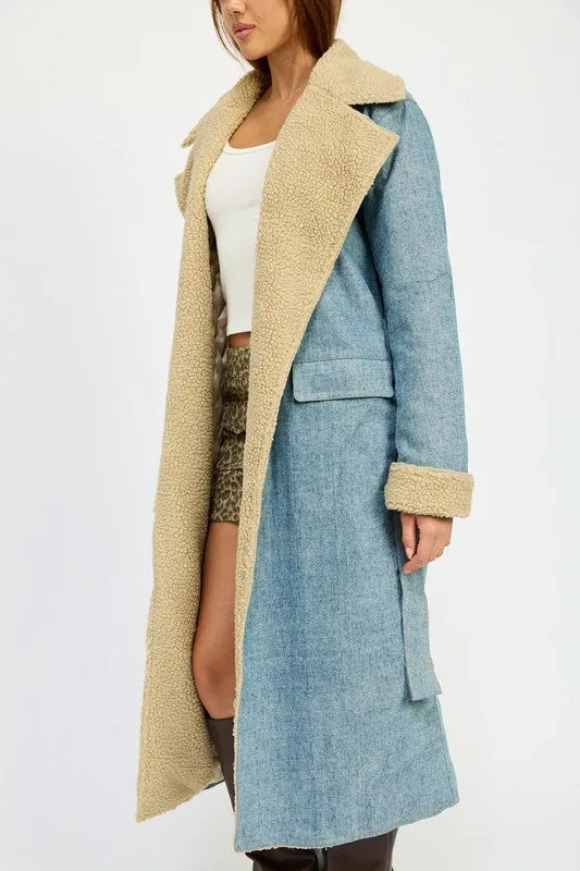 DENIM MAXI COAT