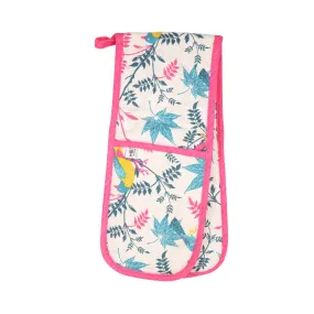 Dexam RHS Birds Double Oven Gloves Organic Cotton  - Stone