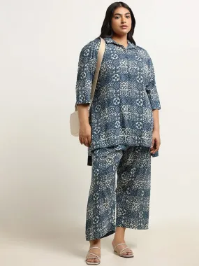 Diza Indigo Printed Tunic