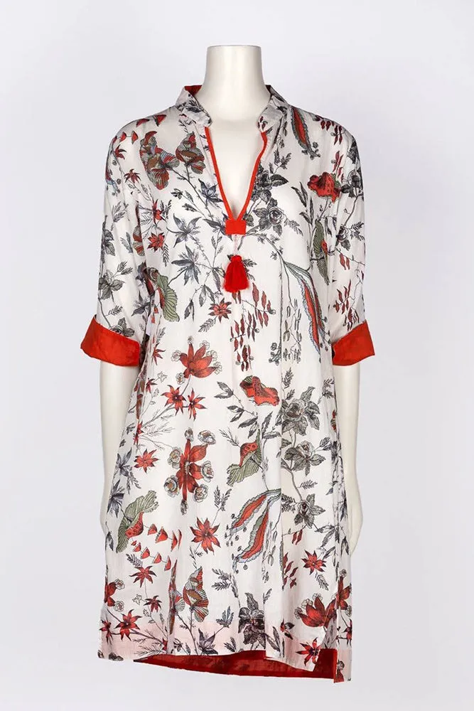 Dolma Floral Cotton Tunic Dress