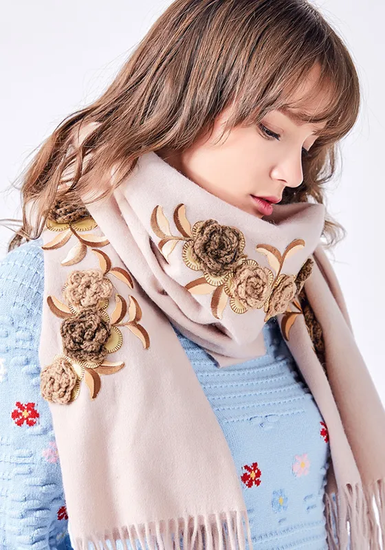 Embroidery Wool Scarf