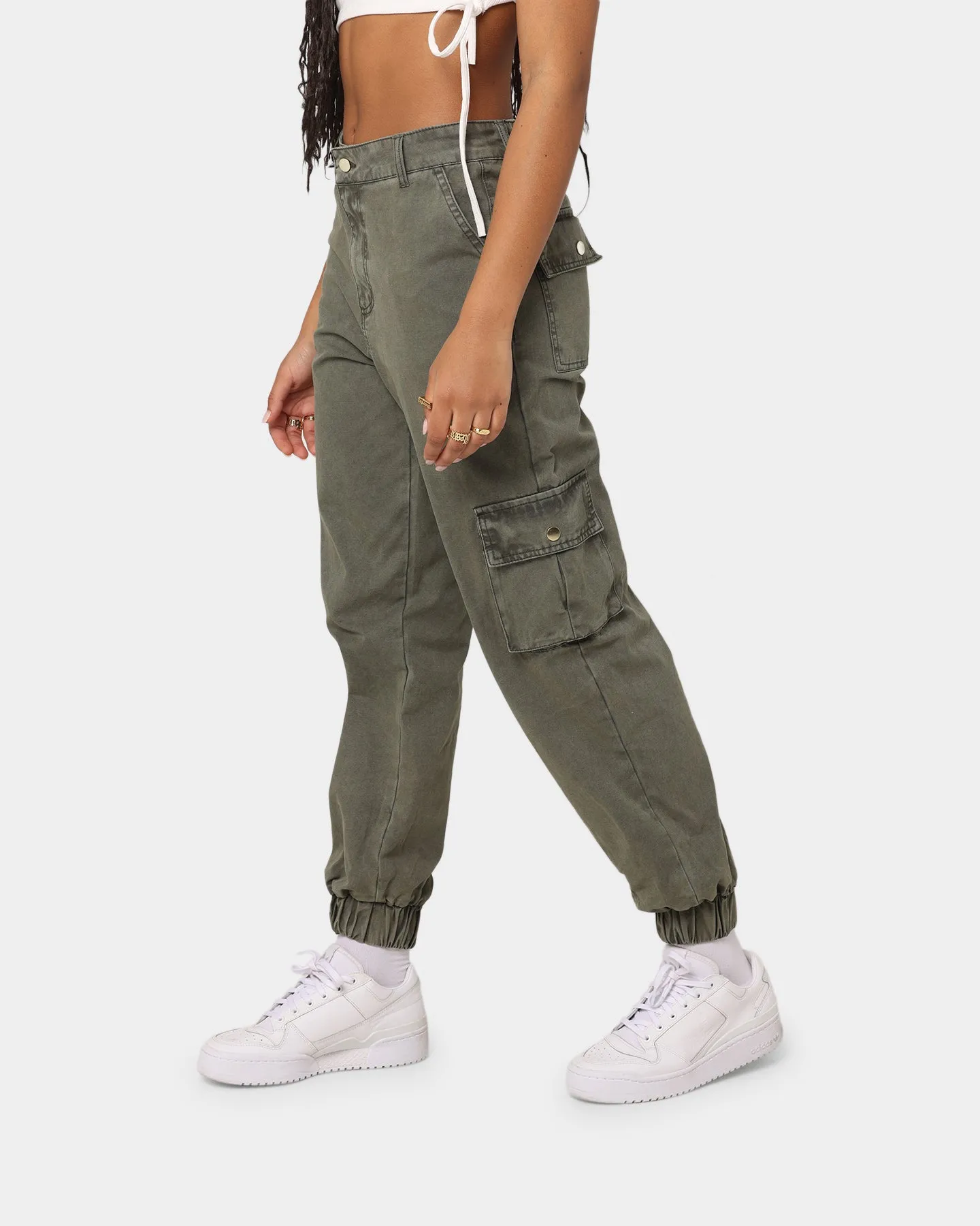 EN.ES Washed Cargo Pants Washed Khaki