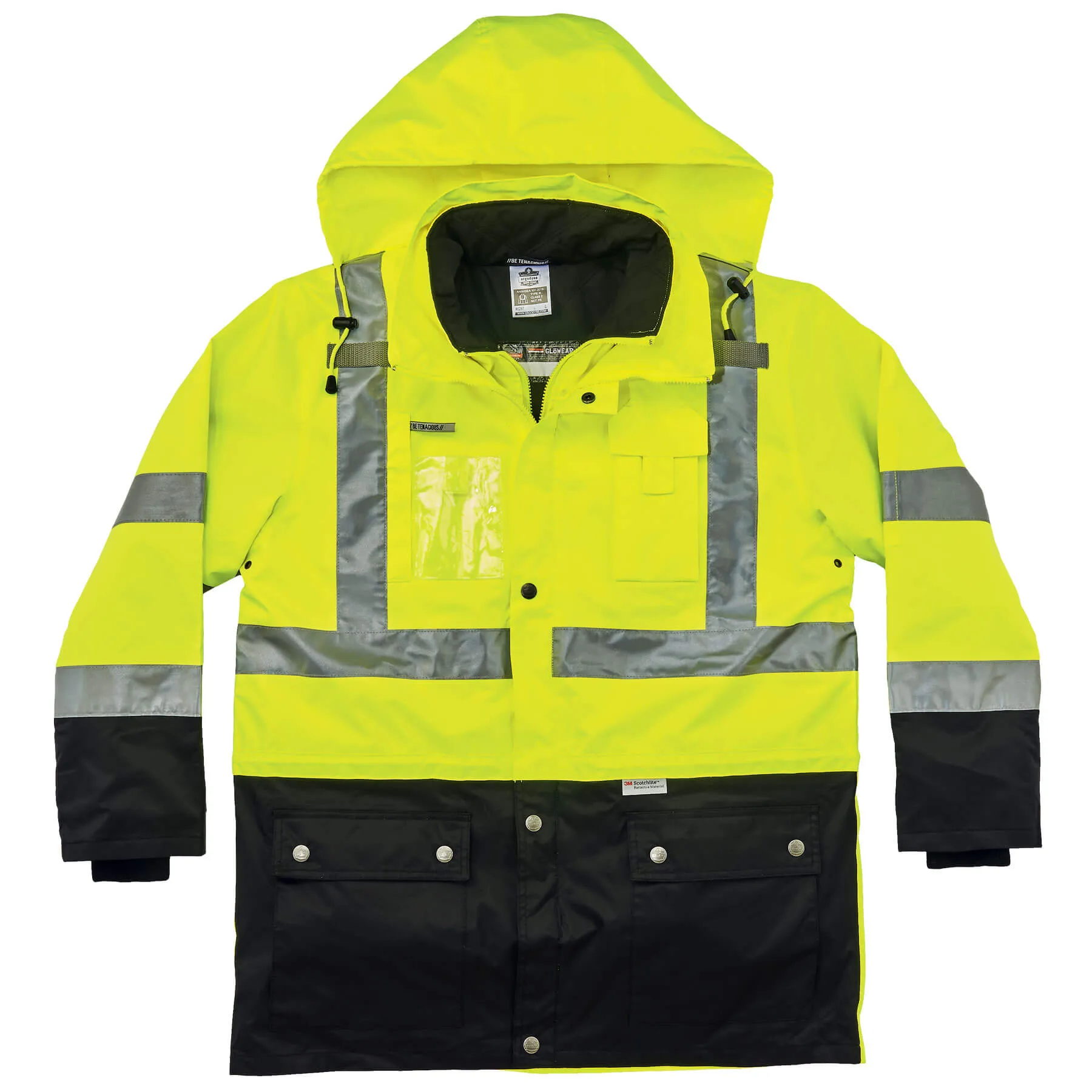 Ergodyne 25535 GloWear 8388 Type R Class 3/2 Thermal Jacket Kit, XL, HV Lime