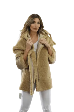 Faux Fur Teddy Coat with Hood