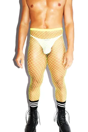 Fishnet Tights- Neon Yellow