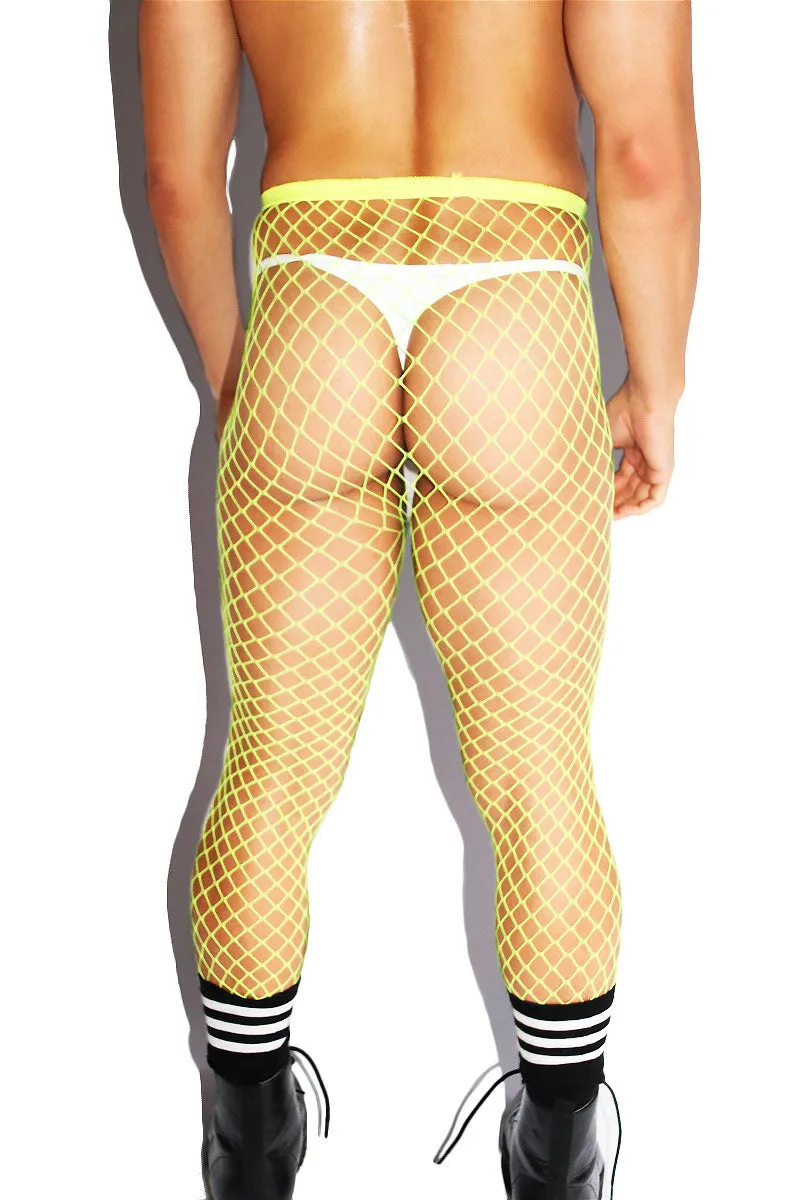 Fishnet Tights- Neon Yellow