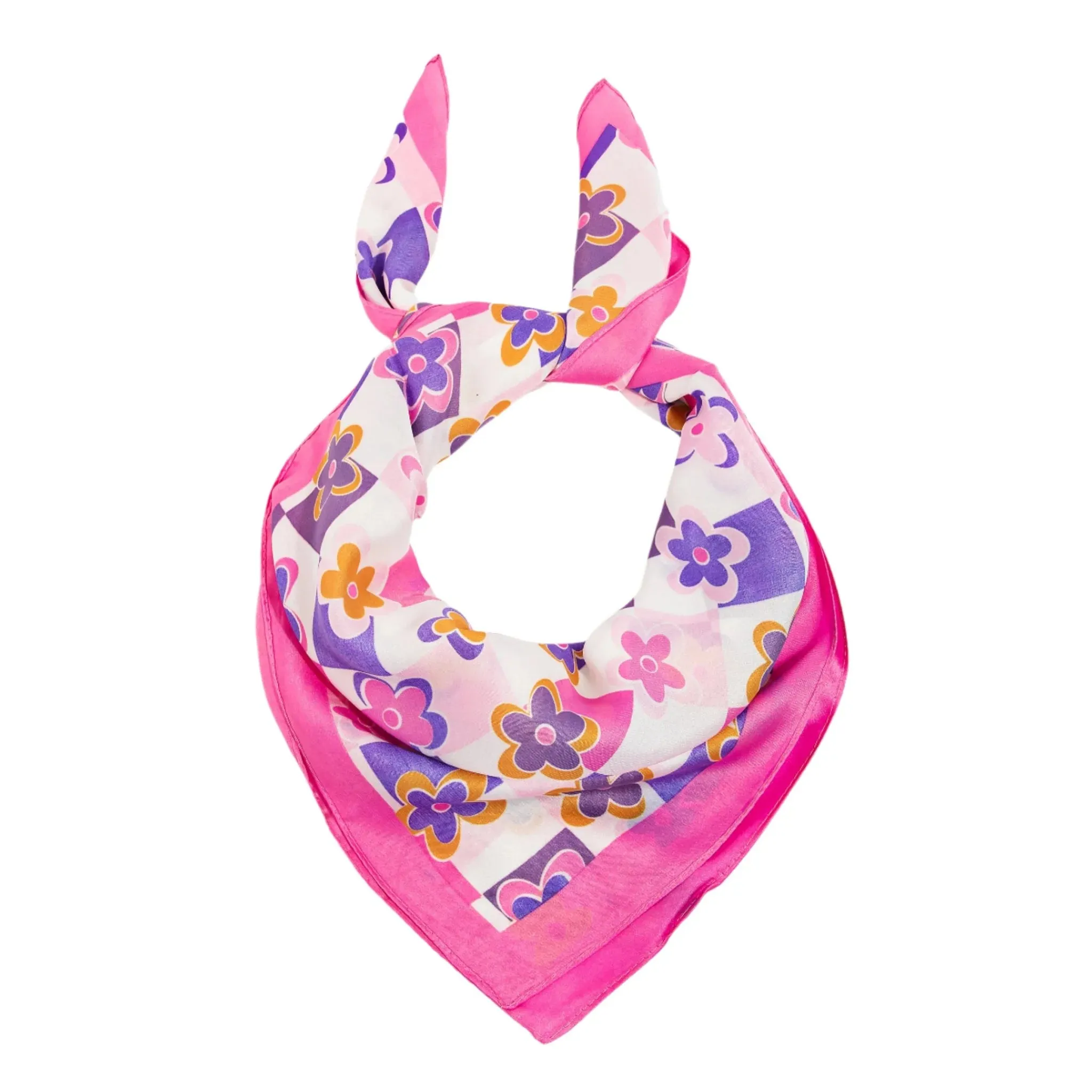 Flower Print Square Scarf