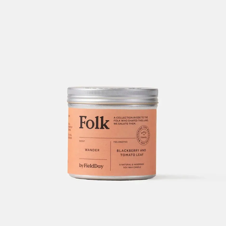 Folk Tin Candle - Wander