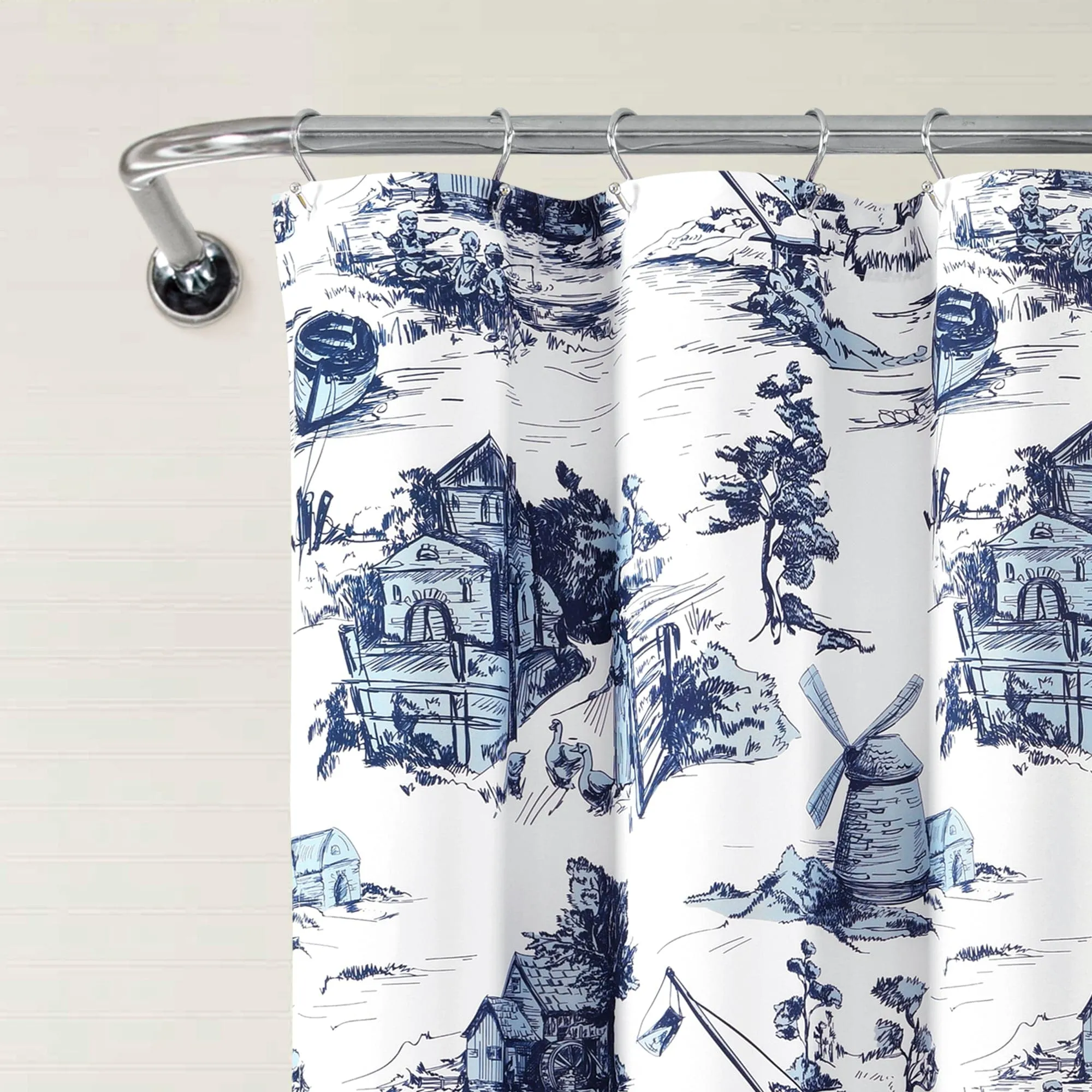 French Country Toile Shower Curtain