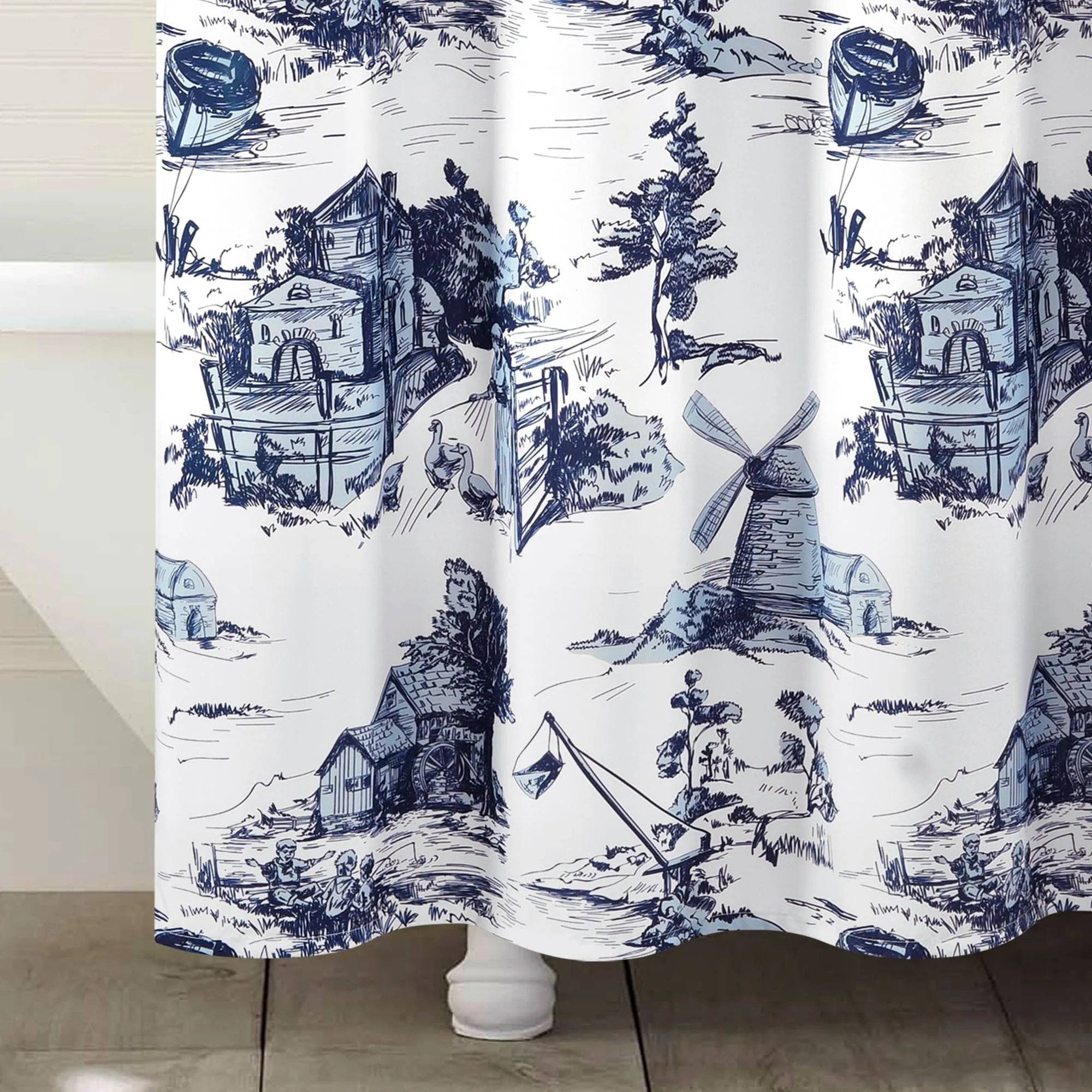 French Country Toile Shower Curtain