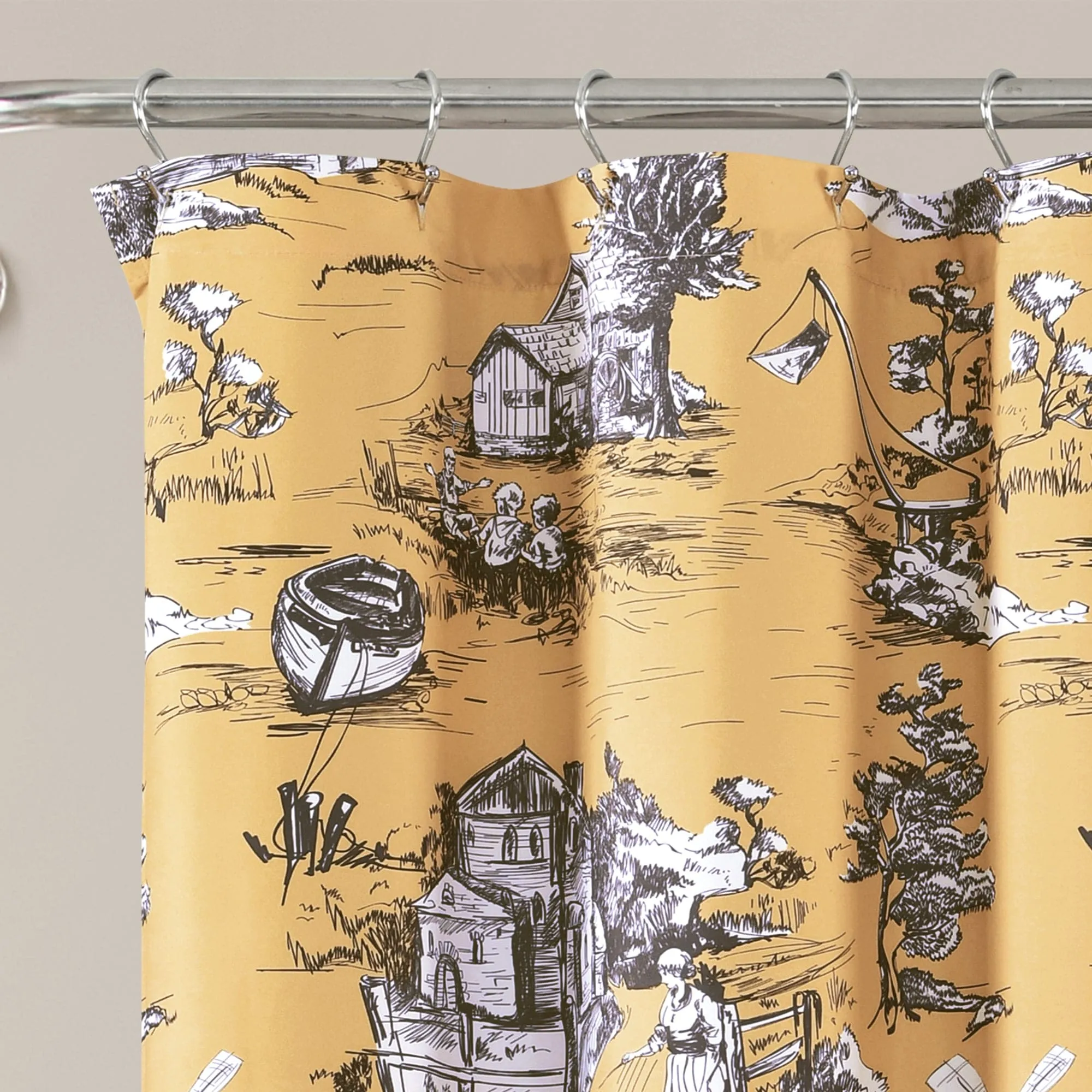 French Country Toile Shower Curtain