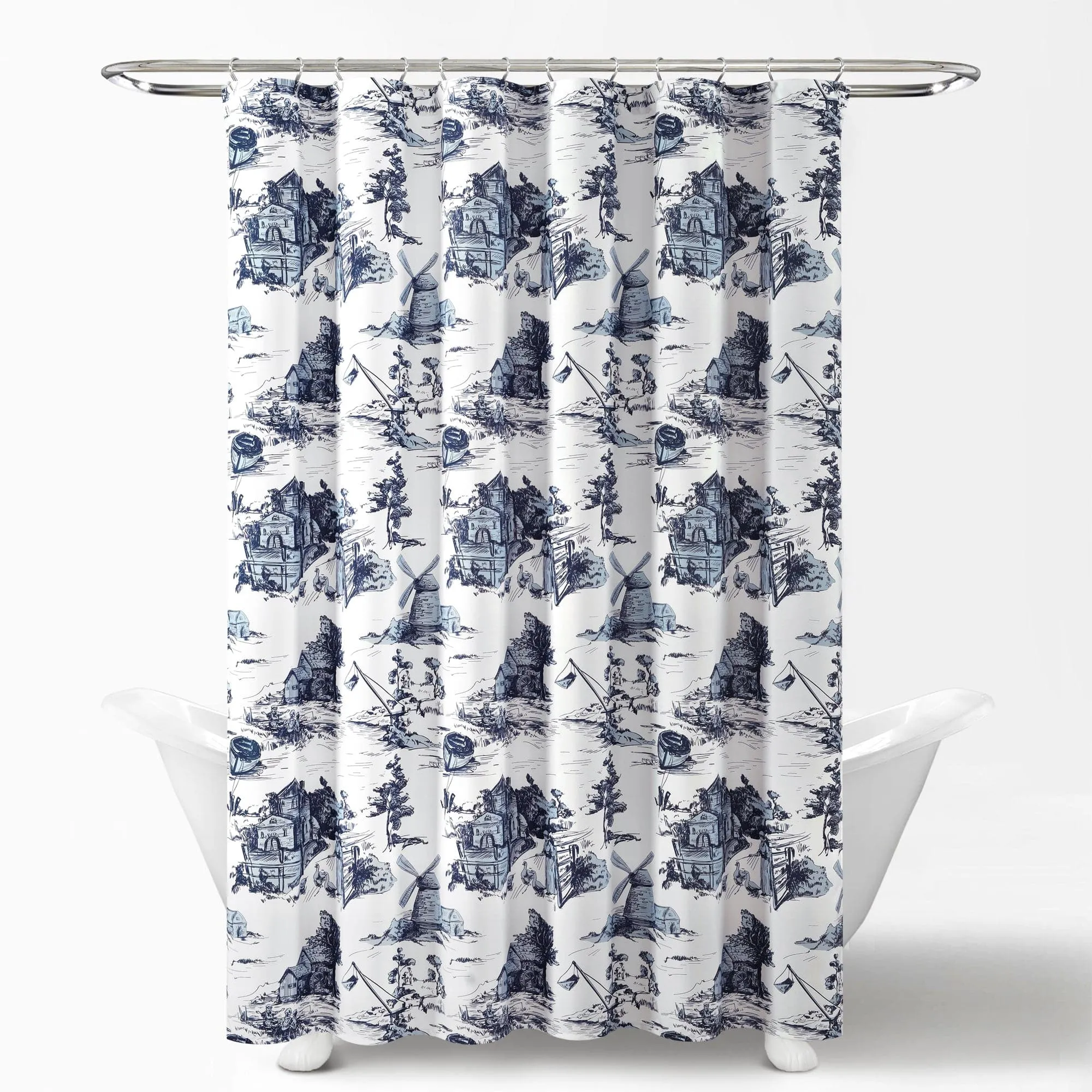 French Country Toile Shower Curtain