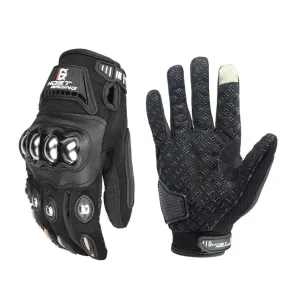 GHOST RACING Motorcycle Riding Anti-fall Breathable Gloves, Size: XXL(Black)