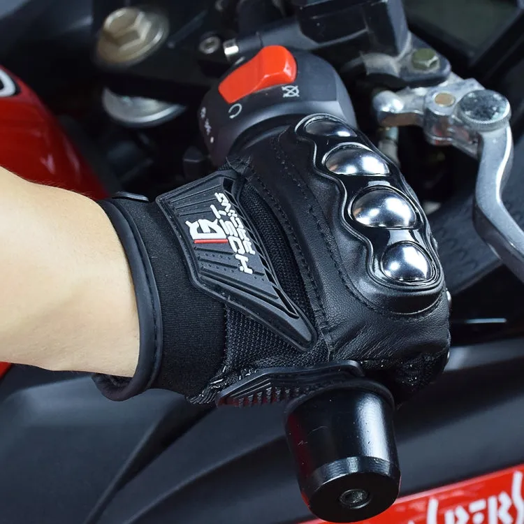 GHOST RACING Motorcycle Riding Anti-fall Breathable Gloves, Size: XXL(Black)