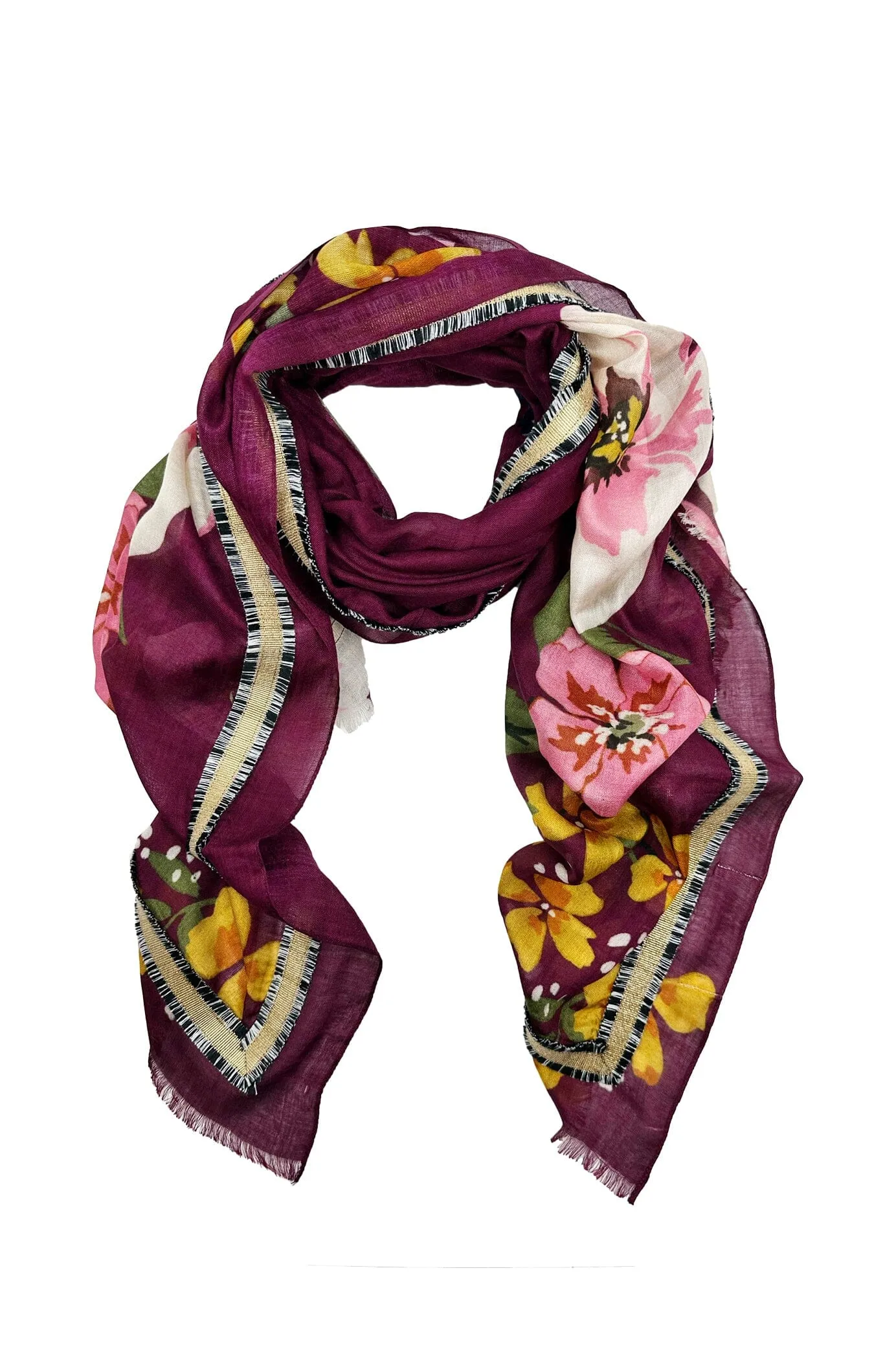 Giana Modal Scarf Burgundy