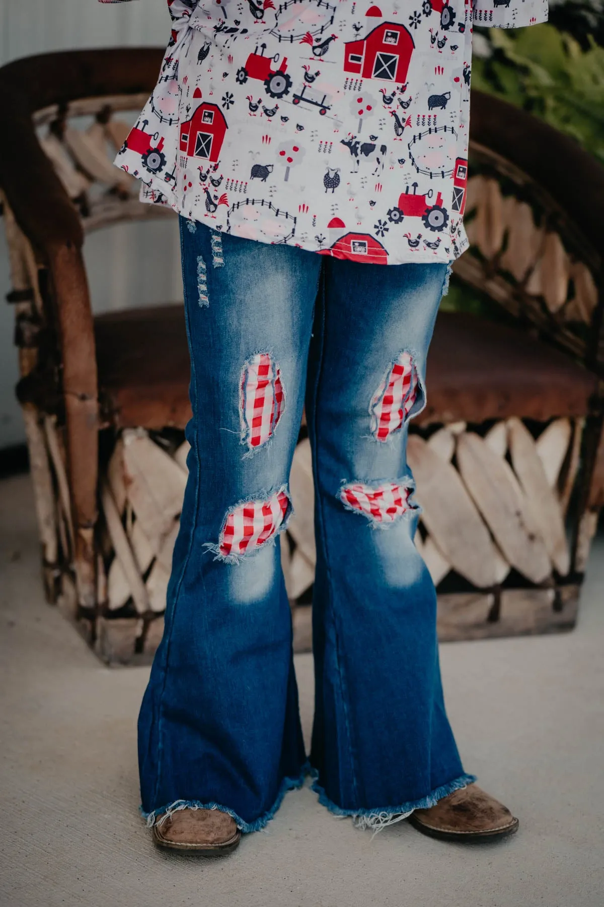 Girl's Barnyard Denim Flares Set (2-9/10)