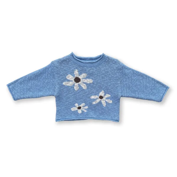 Grown Wild Flower Pull Over - Sky