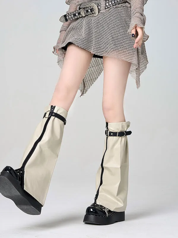 Harajuku zipper leg warmers