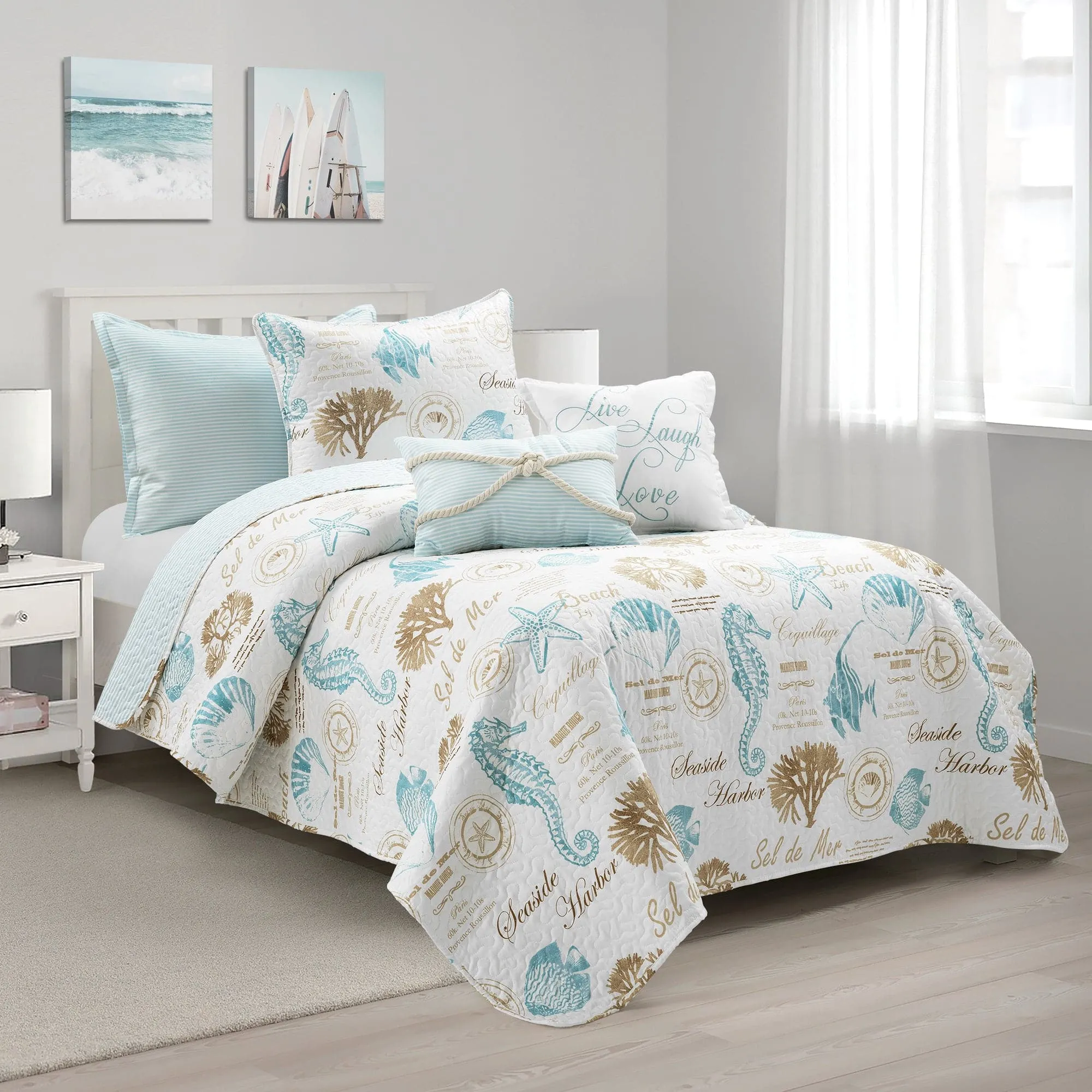 Harbor Life Reversible Quilt Set