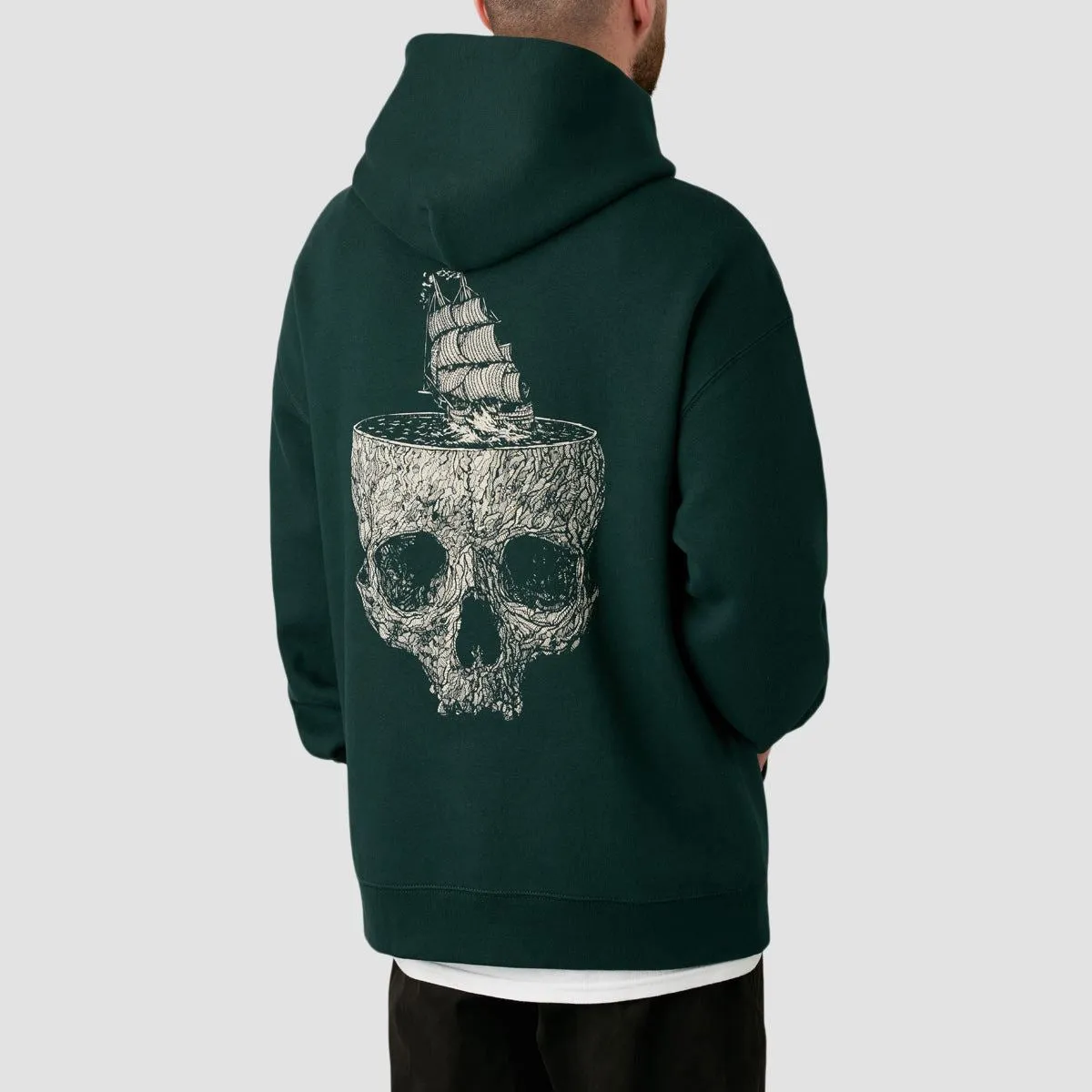 Heathen Stormy Seas Relaxed Fit Pullover Hoodie Pine